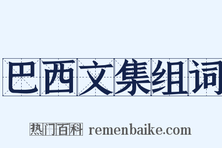 巴西文集组词是什么意思的图片